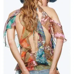 ☆人気☆【TheOpen Product】☆PATCH-WORK RUFFLE SKIR.T☆ Zara | Tops | Zara Ruffled Patchwork Top Limited Edition Nwt